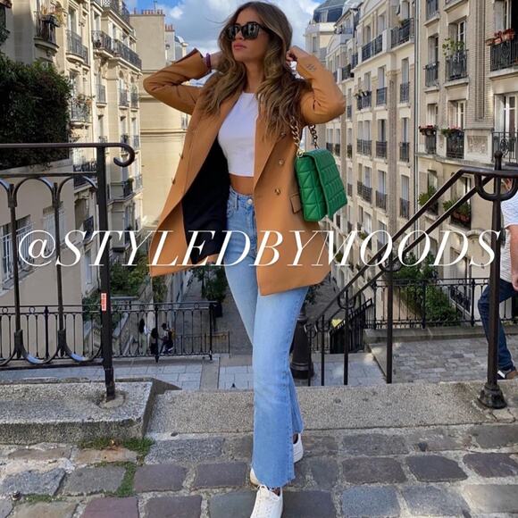 NWOT Zara Double Breasted Long Camel Color Blazer. Blogger fave. - Picture 3 of 13